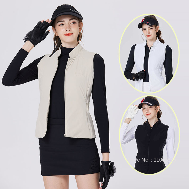 Golf Scorecard Holder - Blktee Autumn Lady Sleeveless Sports Jacket