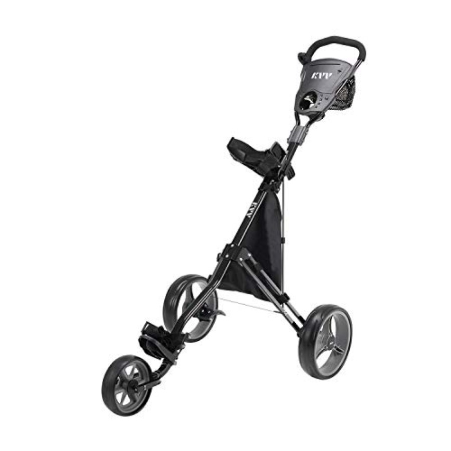 Golf Scorecard Holder - Foldable Lightweight 3-Wheel Golf Cart with