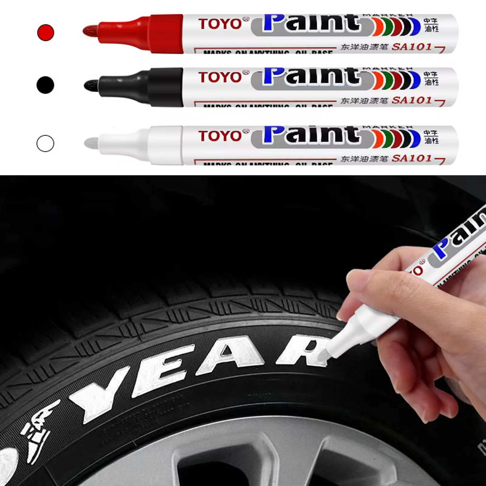 Tee Height Marker - White Waterproof Auto Tire Paint Marker