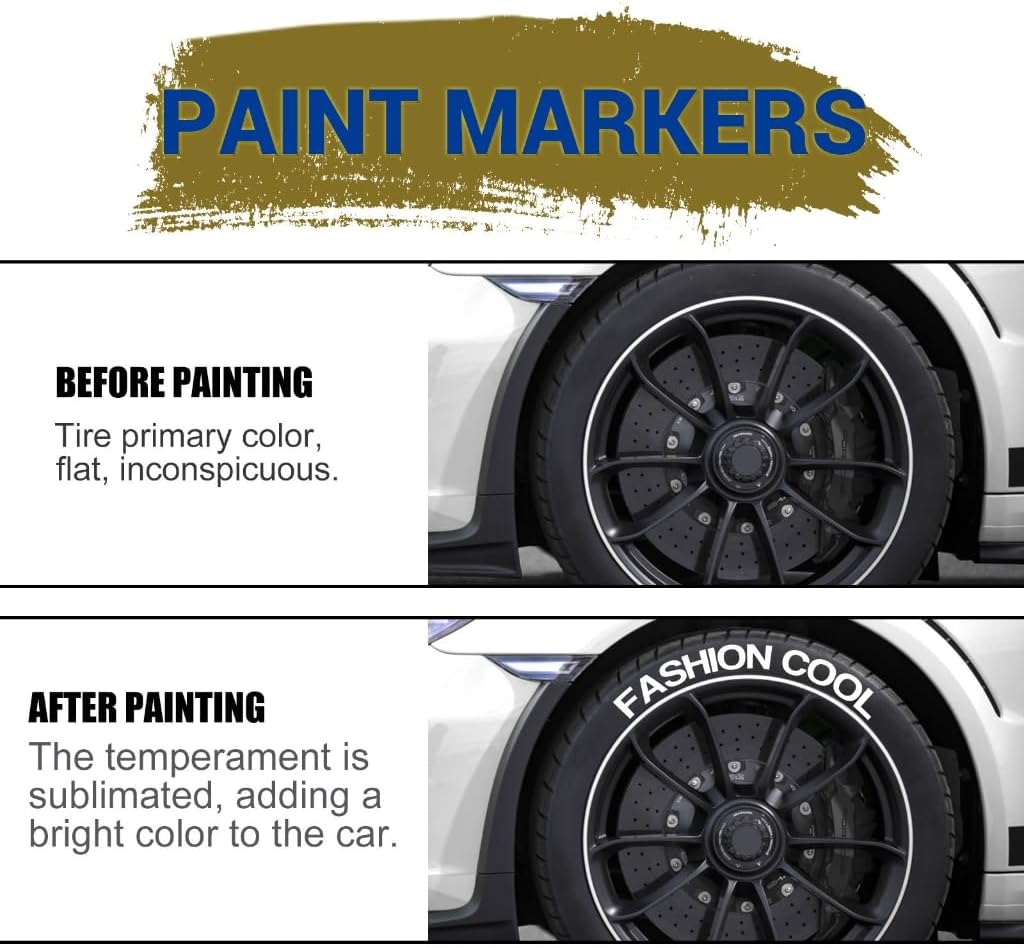 White Waterproof Cars Wheel Ti - Tee Height Marker avaliação e preço