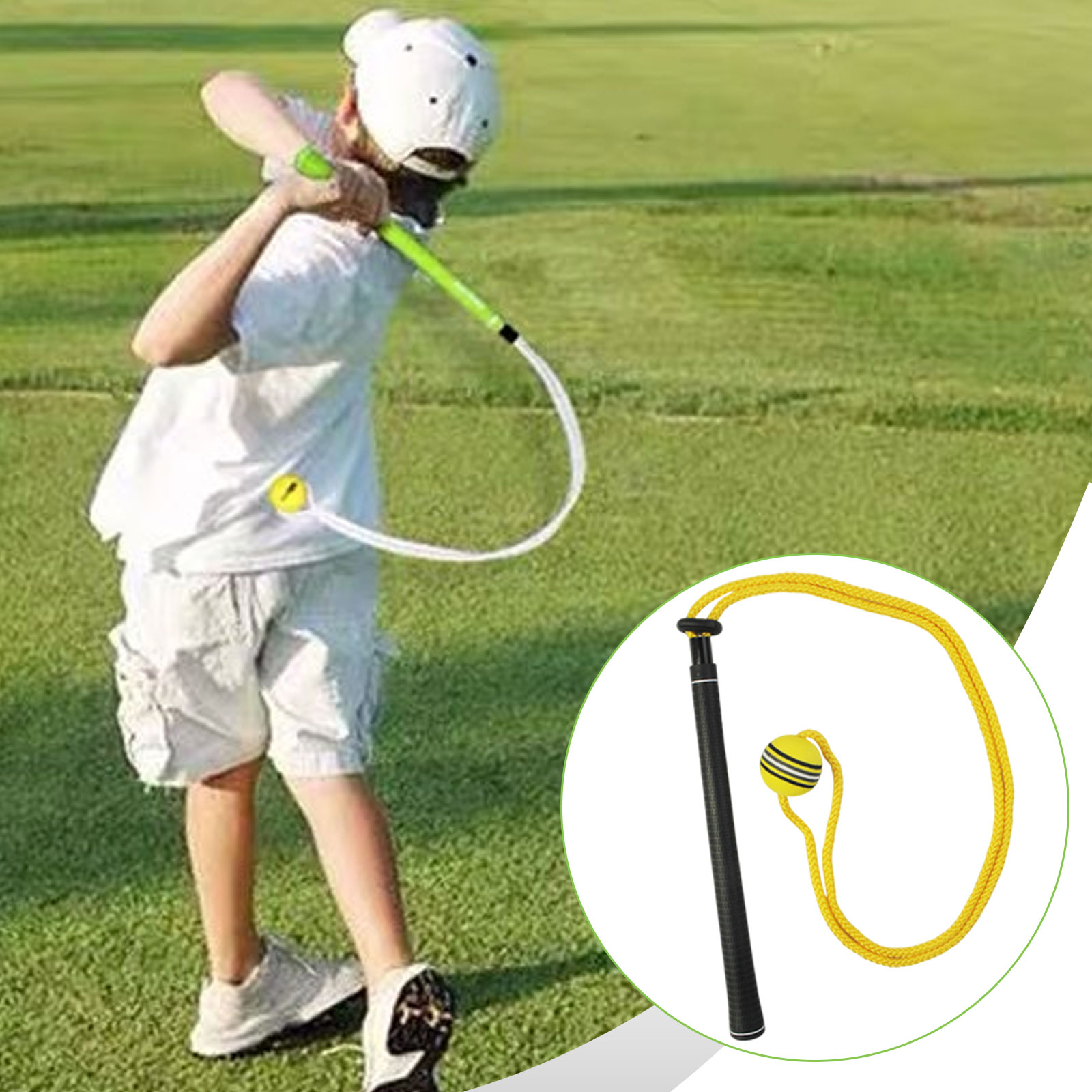 Golf Swing Trainer Elastic Rop - Golf Equipment Beginners avaliação e preço