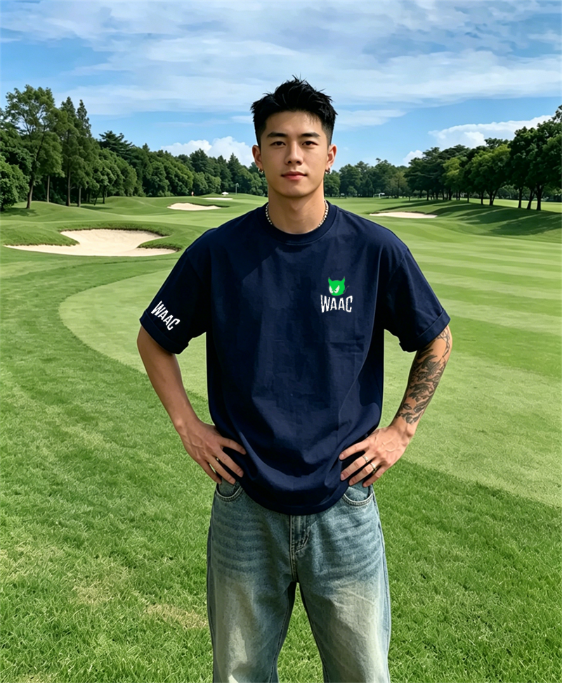 Men's Black Golf T-shirt Short - Golf Equipment Logo avaliação e preço