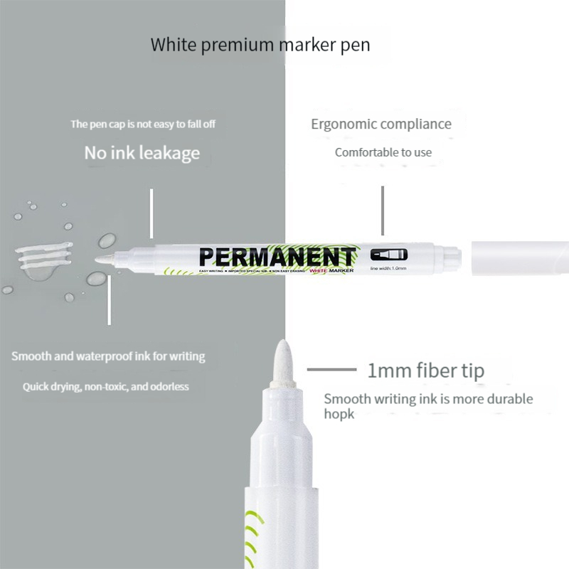 1-20Pcs White Marker Pen Alcoh - Tee Height Marker avaliação e preço