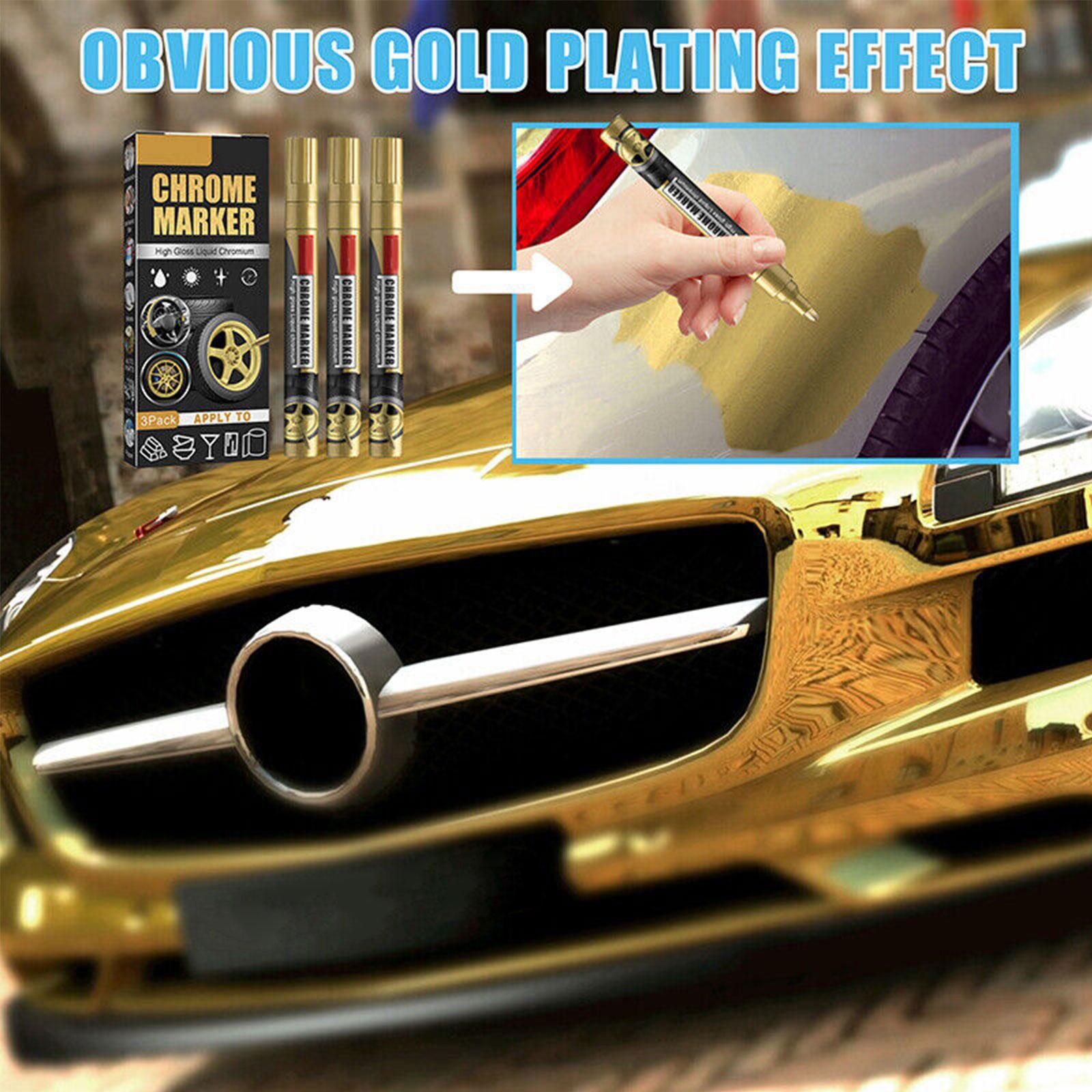 3Pcs/Set Chrome Marker Pen Car - Tee Height Marker avaliação e preço