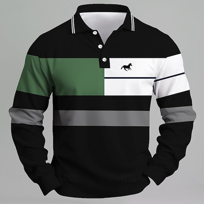 Men's Striped Printed Unicorn  - Golf Equipment Logo avaliação e preço