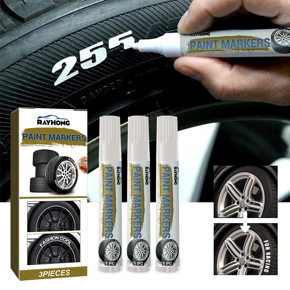 3 White Tire Paint Markers Wat - Tee Height Marker avaliação e preço