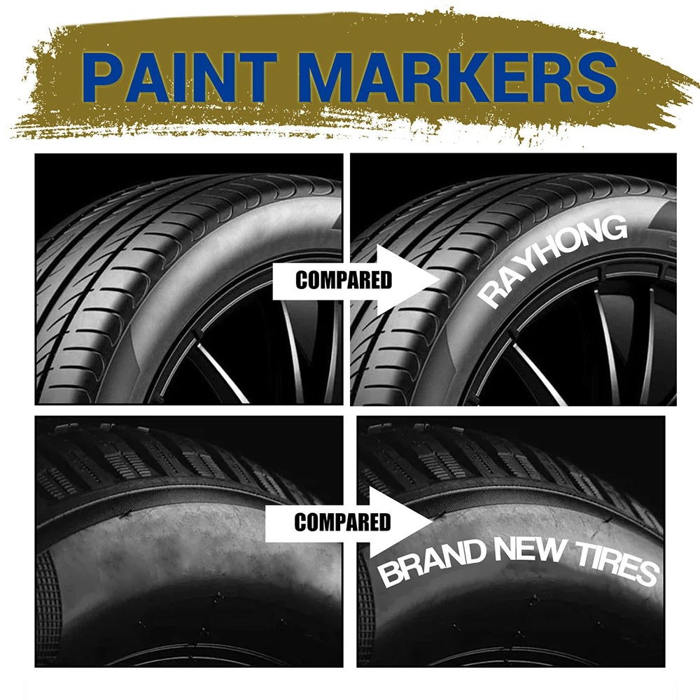 3 White Tire Paint Markers Wat - Tee Height Marker avaliação e preço