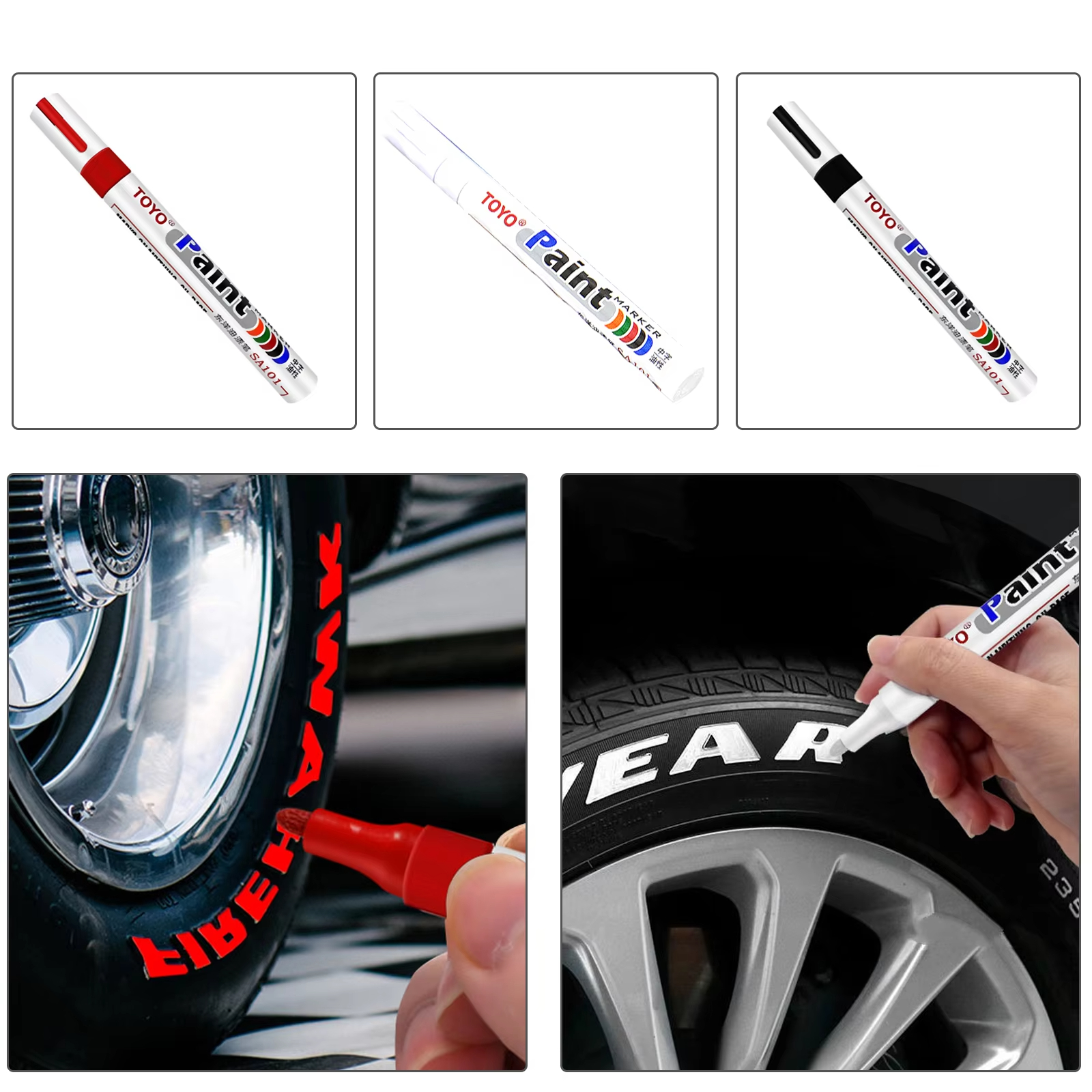 White Waterproof Auto Tire Pai - Tee Height Marker avaliação e preço