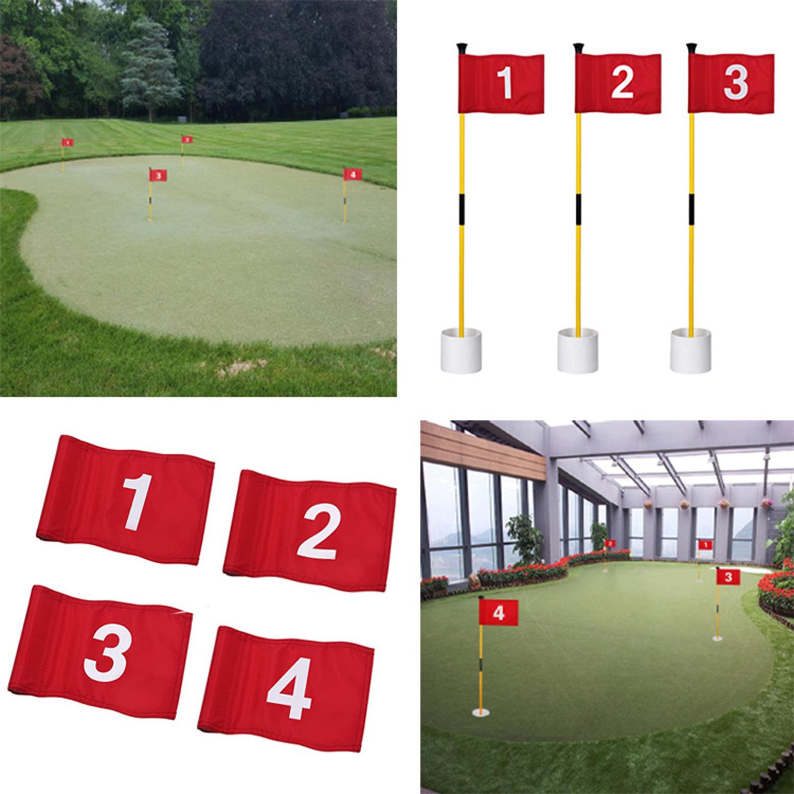 Large Numbered Nylon Golf Flag - Golf Equipment Youtube avaliação e preço